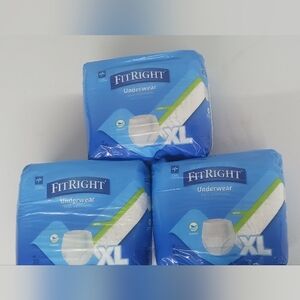 FitRight XL Adult Underwear 20 Count.  3 Packs NEW